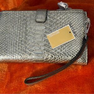 Michael Kors Silver Wristlet